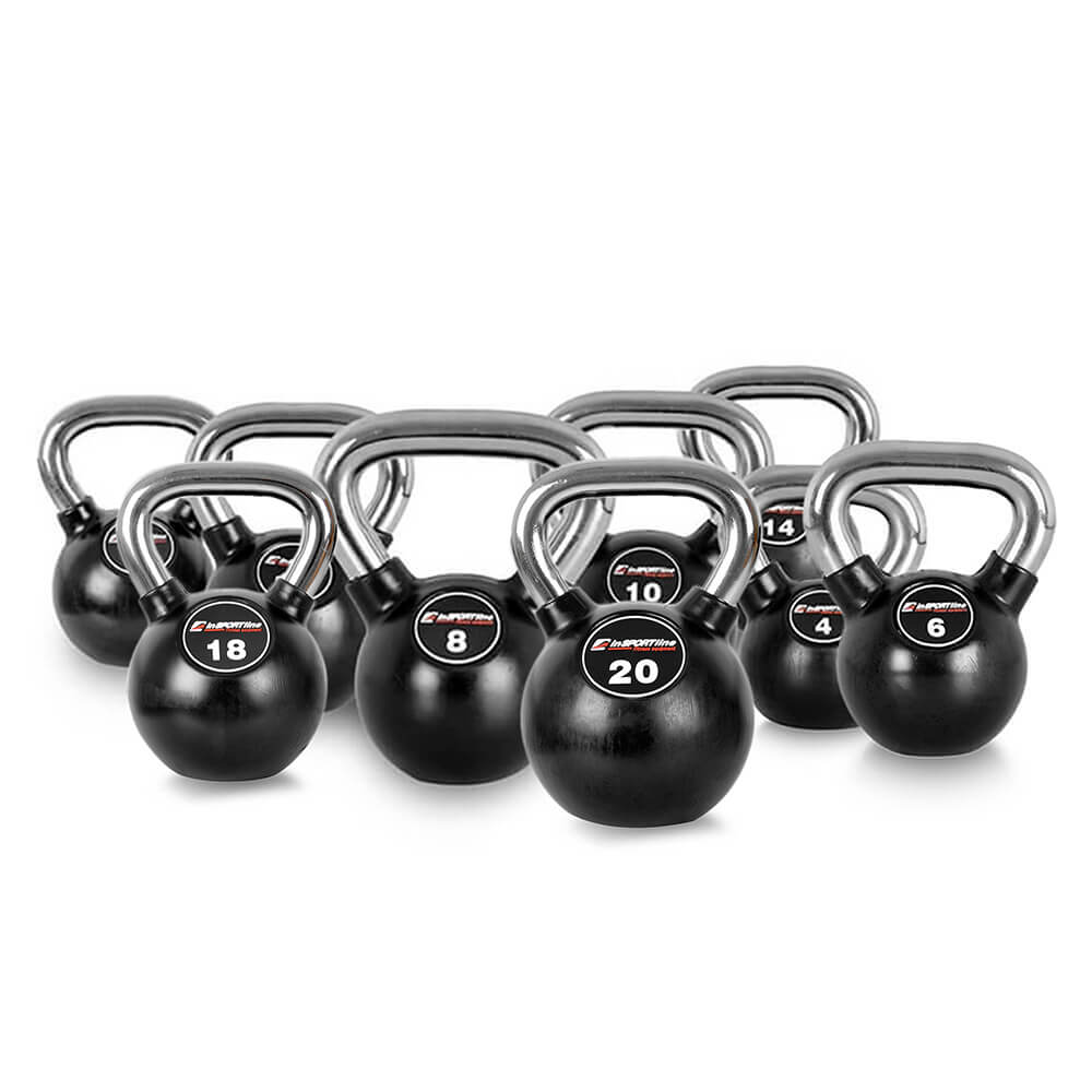 Kolla in Kettlebells, gummi/krom, inSPORTline hos SportGymButiken.se