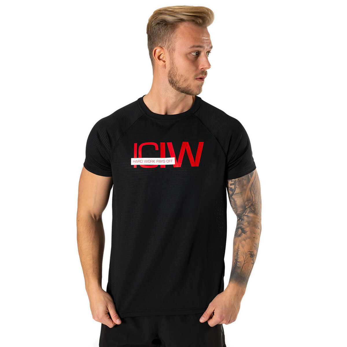 Kolla in Training Mesh T-shirt, black, ICANIWILL hos SportGymButiken.se