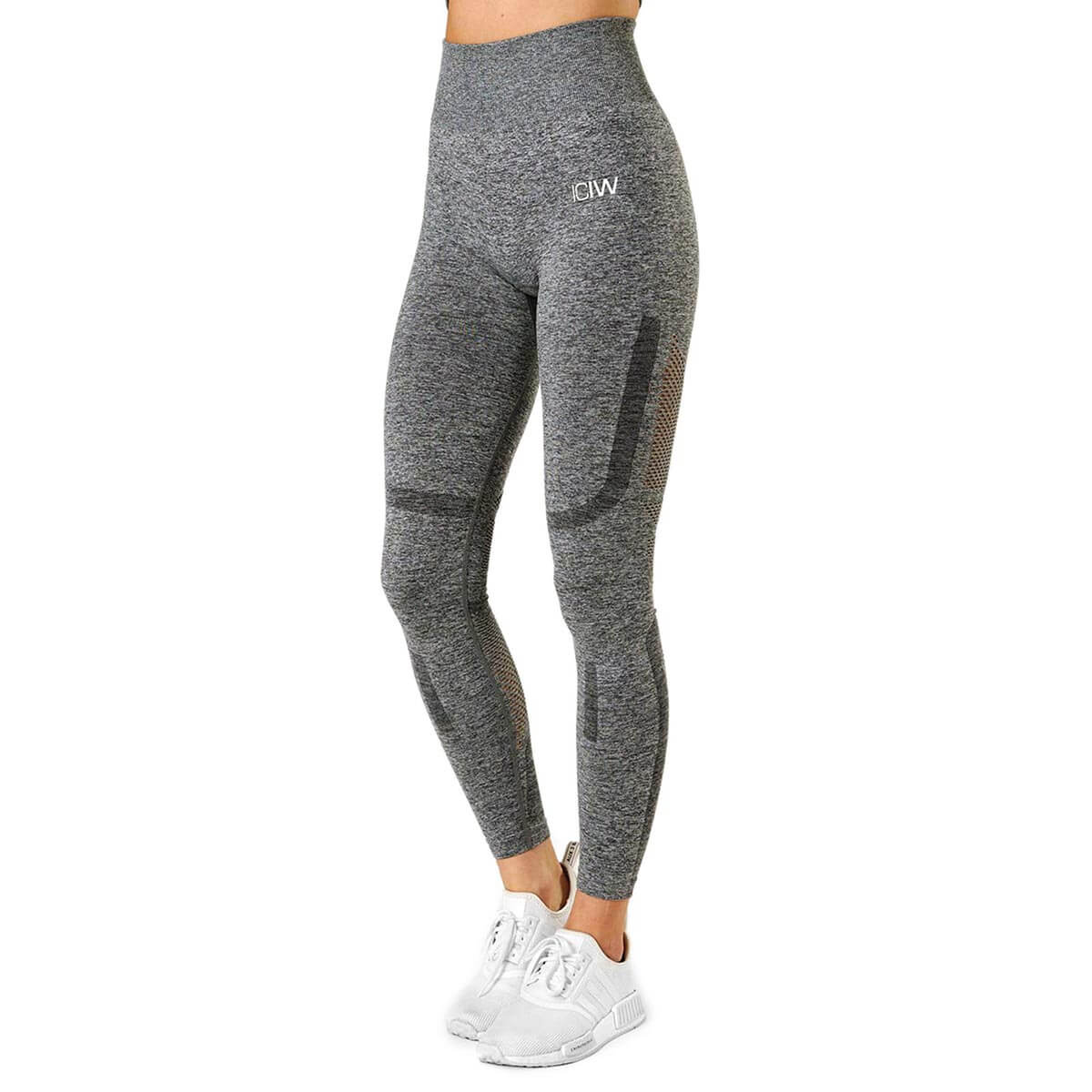 Kolla in Queen Mesh Tights, grey melange, ICANIWILL hos SportGymButiken.se