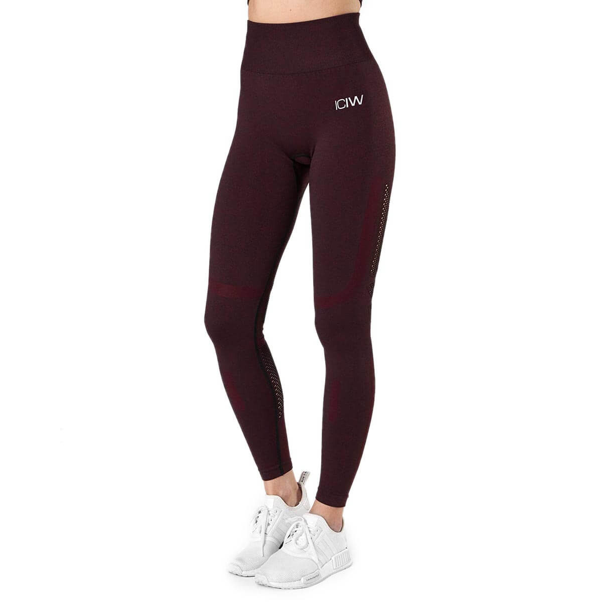 Kolla in Queen Mesh Tights, burgundy melange, ICANIWILL hos SportGymButiken.se