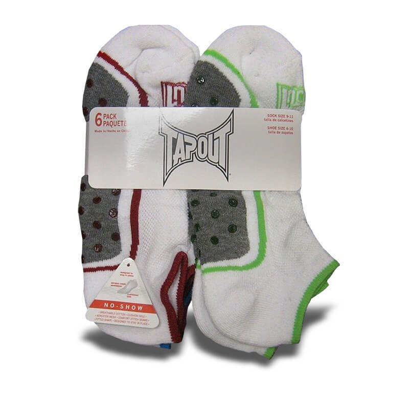 Womens Short Socks, 6-pack, white, Tapout