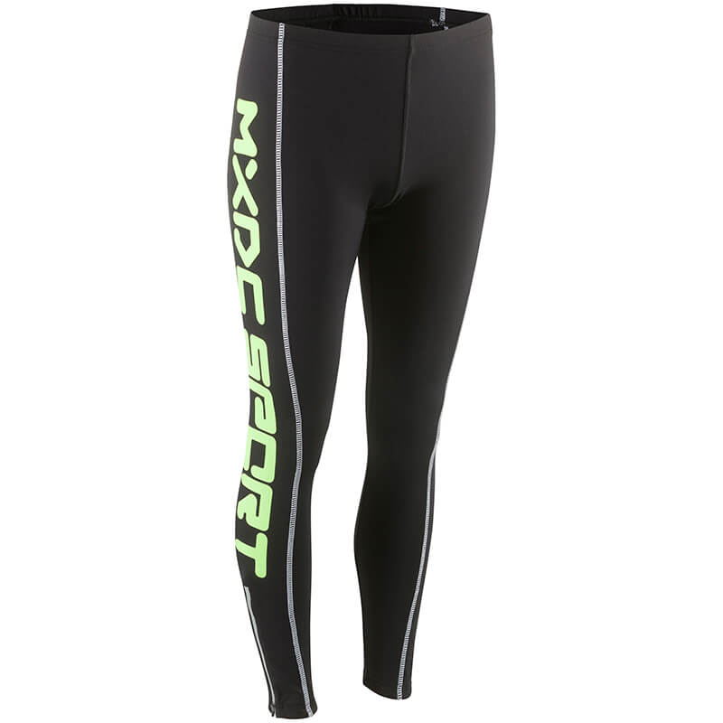 Kolla in Reflective Logo Tights, black/neon yellow, MXDC hos SportGymButiken.se