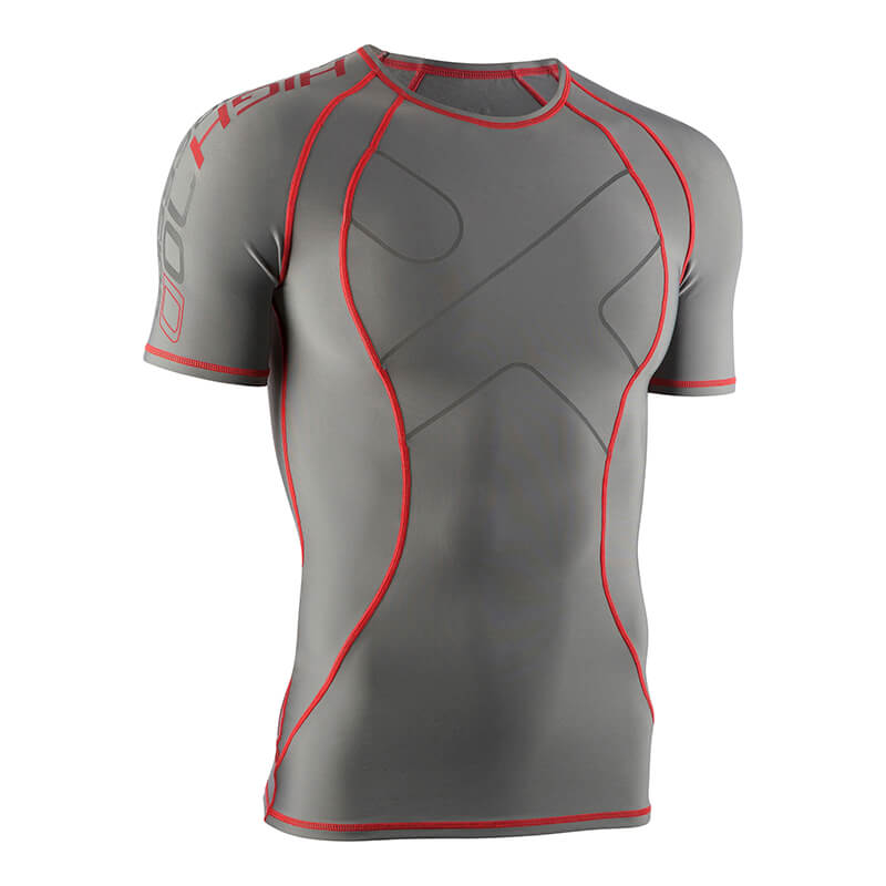 Men 70D Compression Tee, grey, MXDC