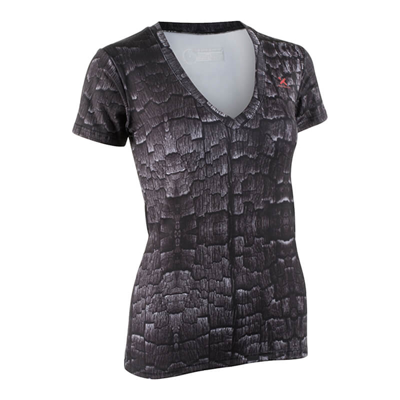 Ladies Big V-Neck Tee, tin foil, MXDC