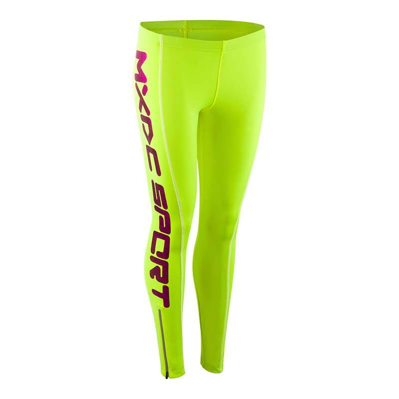 Zip Big Logo Tights, yellow/knockout pink, MXDC