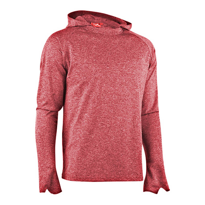 Men Work Out LS Hood, red, MXDC