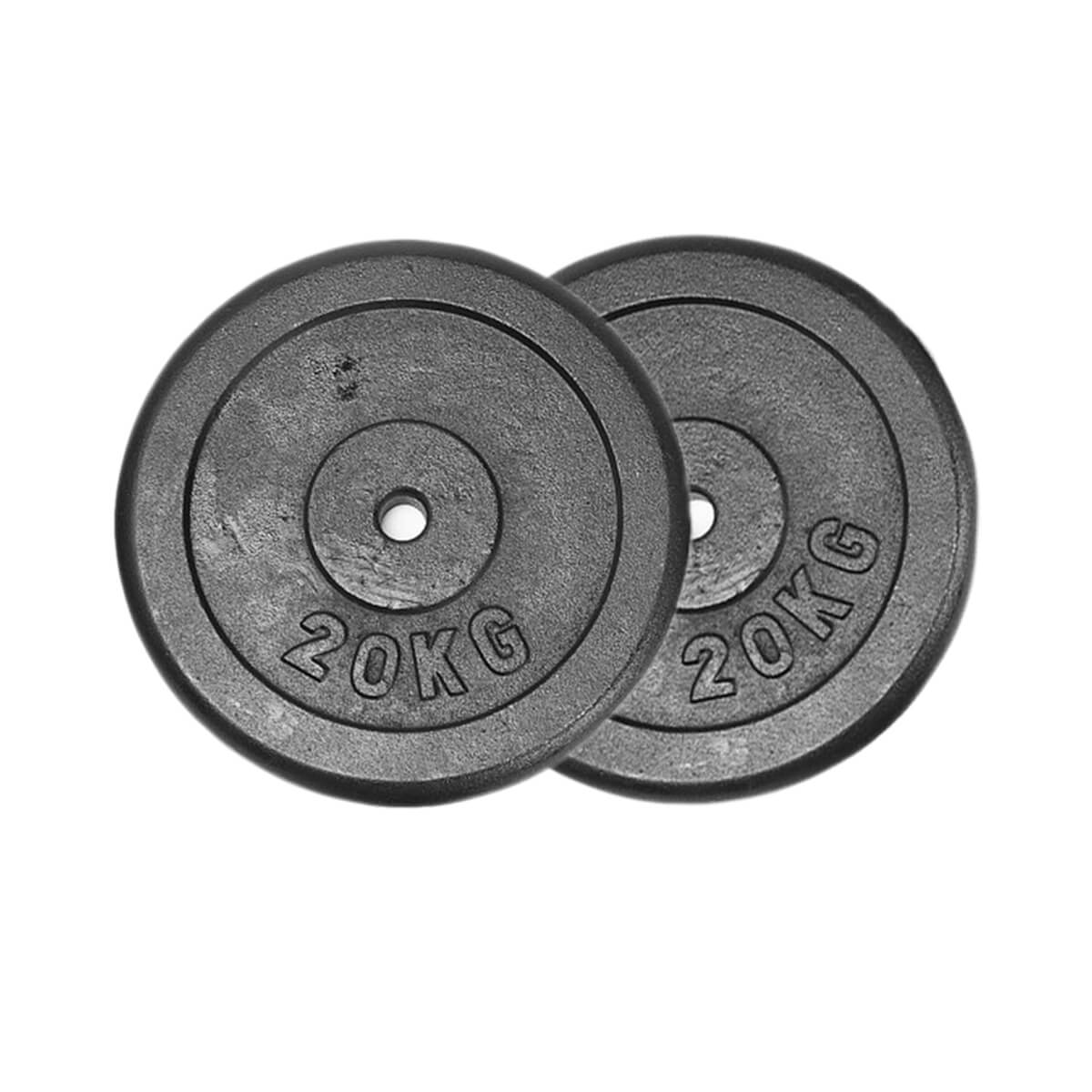 Kolla in Viktskivor Metall 25 mm. 2 x 20 kg hos SportGymButiken.se