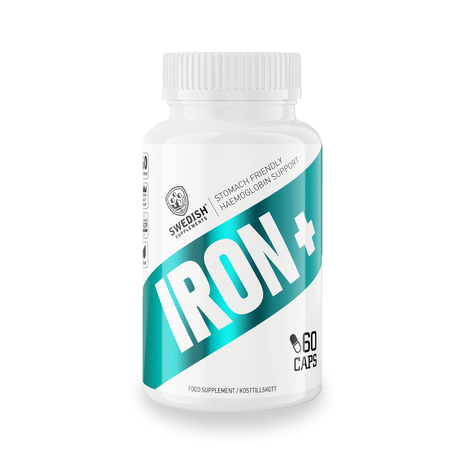 Kolla Iron Plus, 60 kapslar, Swedish Supplements hos SportGymButiken.se