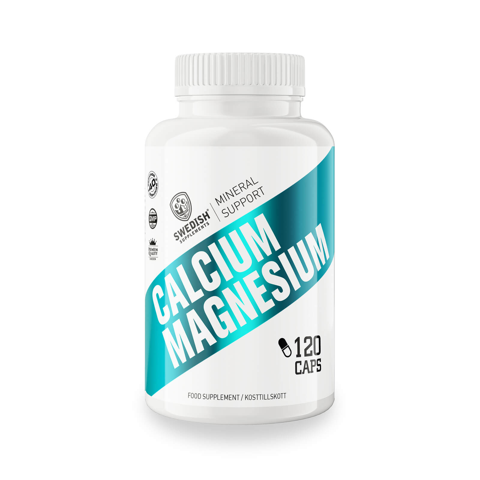 Kolla Calcium Magnesium, 120 kapslar, Swedish Supplements hos SportGymButiken.se