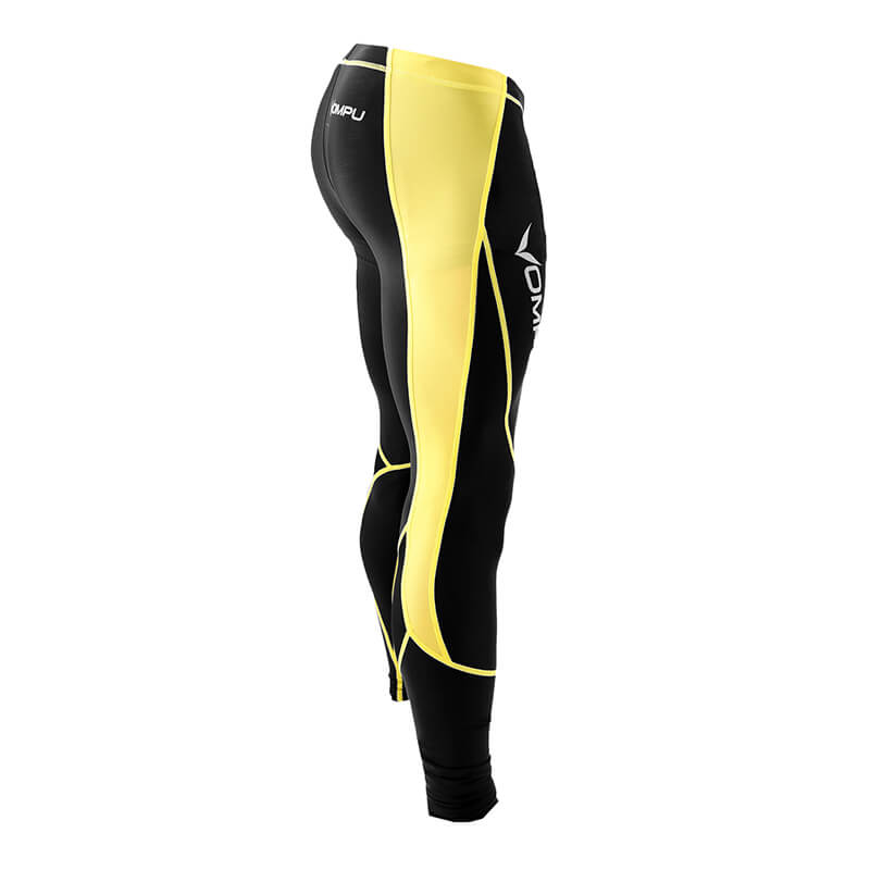 Multisport Compression Tights, black/yellow, OMPU