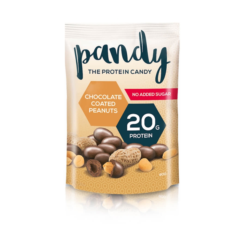 Chocolate Coated Peanuts, 80 g, Pandy Protein
