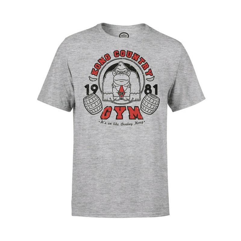 Kolla in Kong Country Gym T-Shirt, grey, Nintendo hos SportGymButiken.se