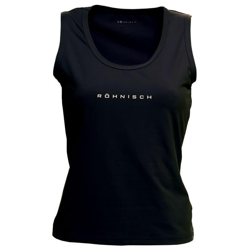 Logo Woman Singlet, black, Röhnisch