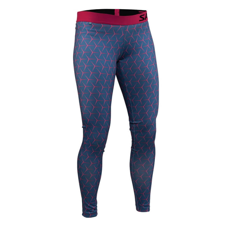 Kolla in Run Flow Tights Women, hexagone illusion AOP, Salming Sports hos SportG