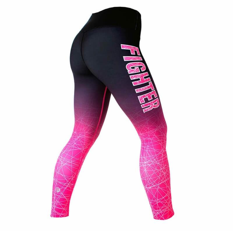 Gazelle Compression Tights, svart/rosa, Fighter