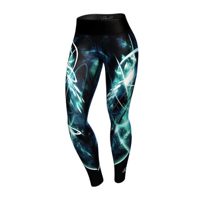 Quantum Leggings, black/turquoise, Anarchy