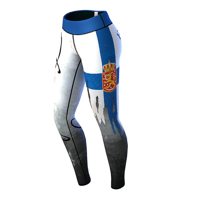 Kolla in Finland Nation Leggings, white/blue, Anarchy hos SportGymButiken.se