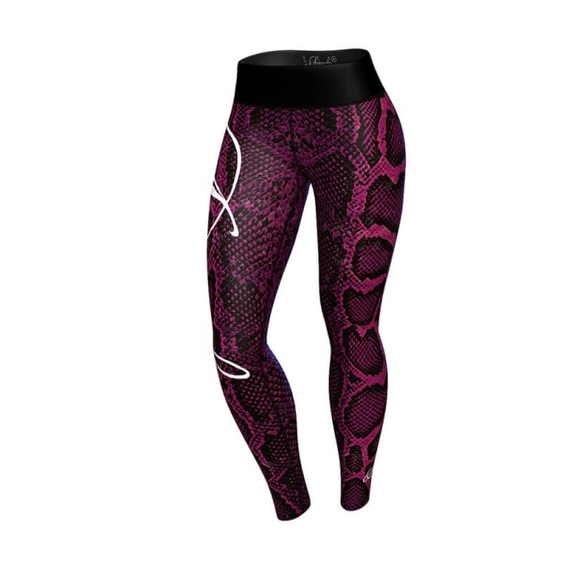 Boa Leggings, pink/black, Anarchy