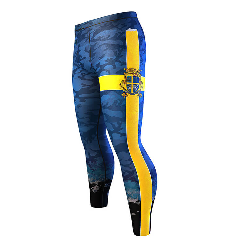 Kolla in Jaeger Mens Tights, blue/yellow, Anarchy hos SportGymButiken.se