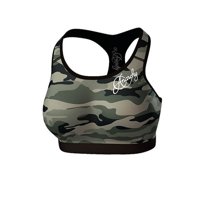 Kolla in Commando Sports Bra, green/mixed, Anarchy Apparel hos SportGymButiken.s