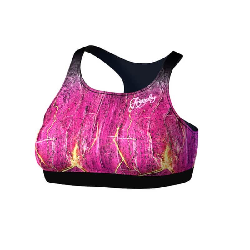 Demonia Sports Bra, pink/black, Anarchy