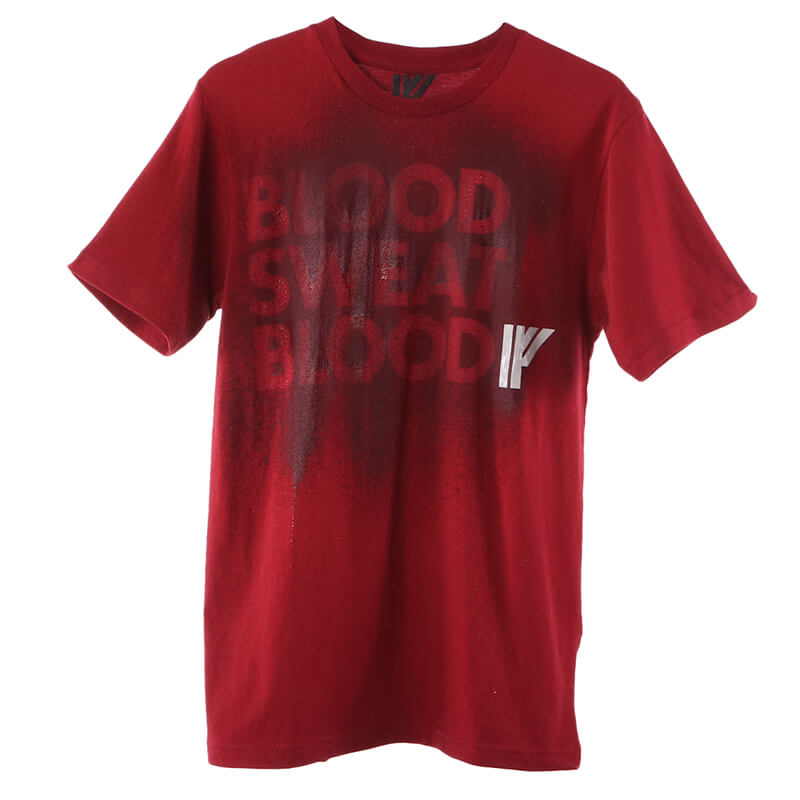 Kolla in Blood Sweat Blood S/S Tee, crimson red, Iron Fist hos SportGymButiken.s