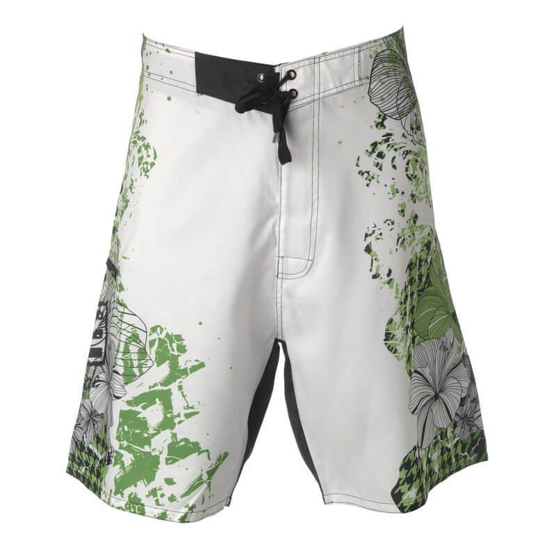 Board Shorts, vit/grön, Oxide