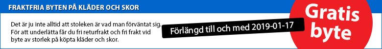 Fraktfria byten på kläder och skor
