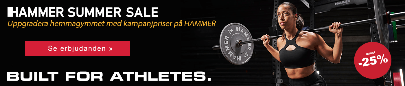 HAMMER SUMMER SALE Uppgradera hemmagymmet med kampanjpriser på HAMMER »