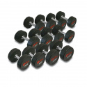 Gymhantelset Pro, 6-par: 12.5 - 25 kg, JTC Power