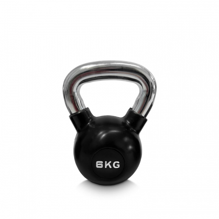 Kolla in Kettlebell gummi/krom, 6 kg, JTC Power hos SportGymButiken.se