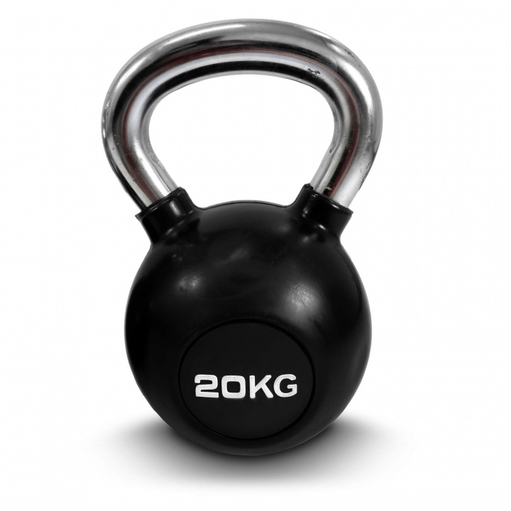 Kolla in Kettlebell gummi/krom 20 kg, JTC Power hos SportGymButiken.se