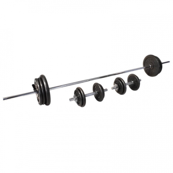 Kolla in Skivstång & Hantelset 64 kg hos SportGymButiken.se