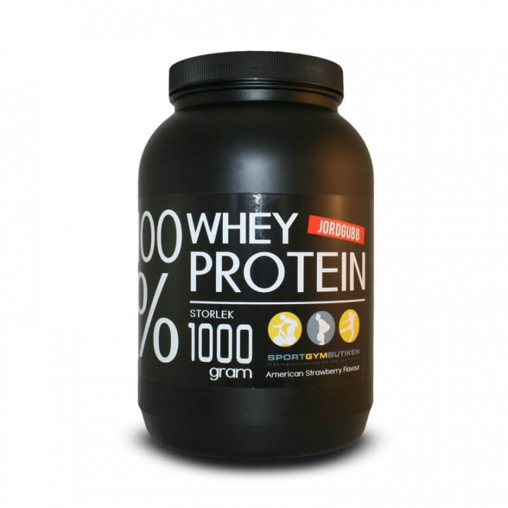 Kolla in 100% Whey Protein, jordgubb, 1 kg hos SportGymButiken.se