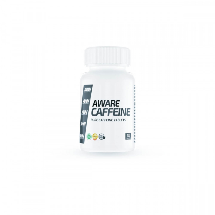 AWARE Caffeine 100 mg, 100 tabletter, Aware Nutrition i gruppen Kosttillskott / Prestationshöjare & PWO hos Sportgymbutiken.se (AW-95100)