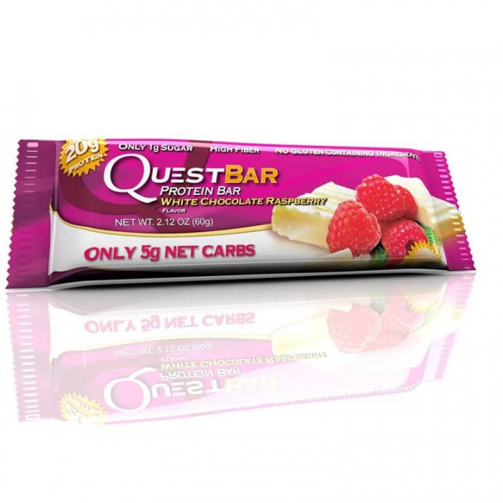 Kolla in Quest Bar, 60 g, White Chocolate Raspberry hos SportGymButiken.se