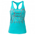 Printed T-back, aqua blue, Better Bodies