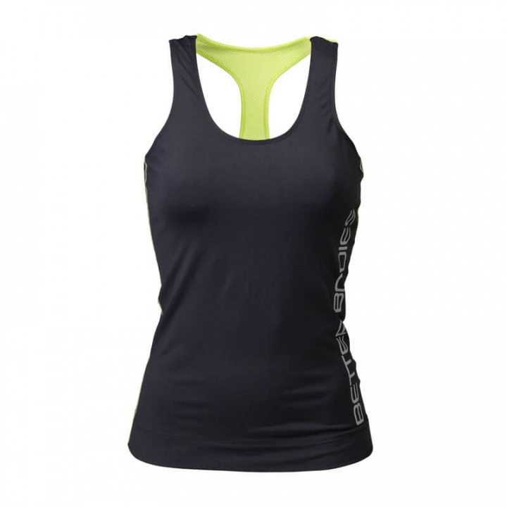 Kolla in Athlete T-back, Better, black/lime, Better Bodies hos SportGymButiken.s