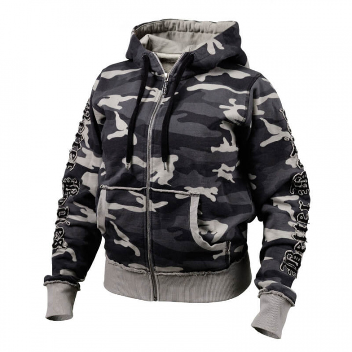 Kolla in Heavy Street Hoodie, grey camo print, Better Bodies hos SportGymButiken