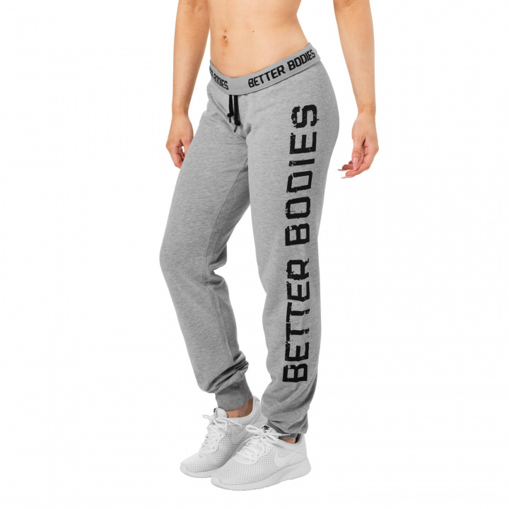 Kolla in Slim Sweatpant, grey melange, Better Bodies hos SportGymButiken.se