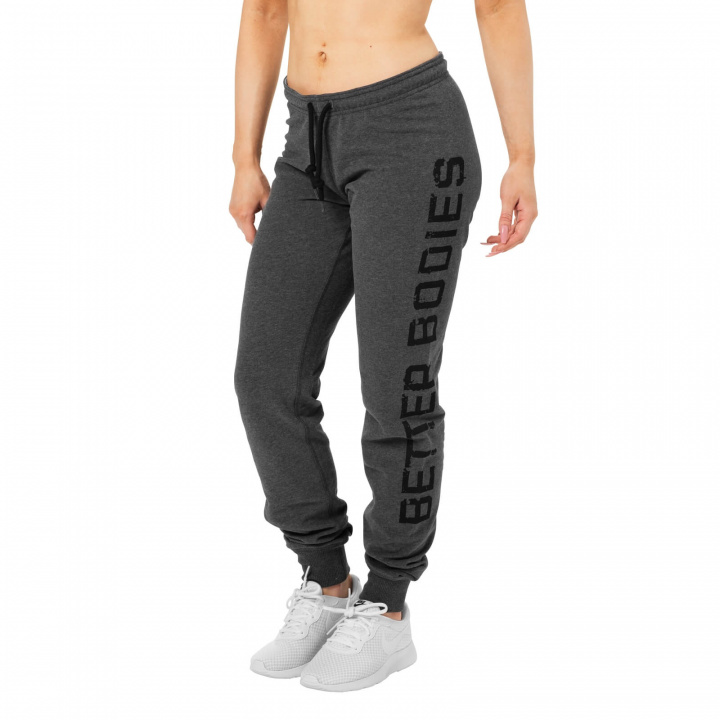 Kolla in Slim Sweatpant, antracite melange, Better Bodies hos SportGymButiken.se