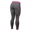 Shaped Logo Tights, antracite melange/pink, Better Bodies