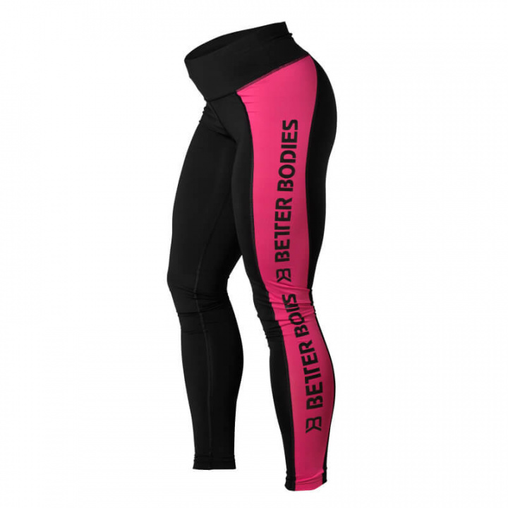 Kolla in Side Panel Tights, black/pink, Better Bodies hos SportGymButiken.se