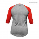 Women\'s Baseball Tee, grey melange/red, Better Bodies
