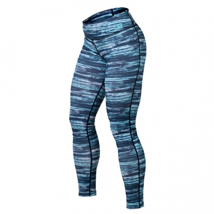 Kolla in Printed Tights, black/aqua, Better Bodies hos SportGymButiken.se