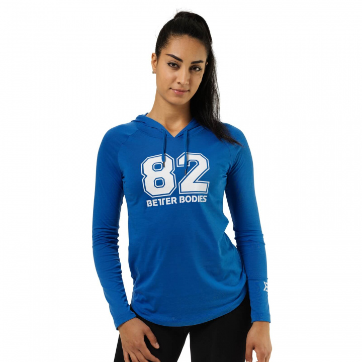 Kolla in Varsity Hoodie, bright blue, Better Bodies hos SportGymButiken.se