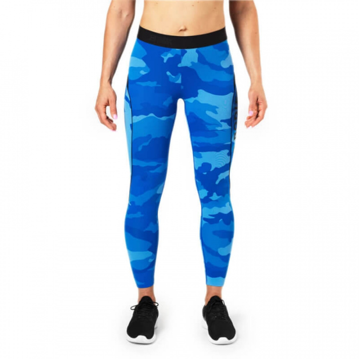 Kolla in Fitness Curve Tights, blue camo, Better Bodies hos SportGymButiken.se