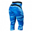 Fitness Curve Capri, blue camo, Better Bodies