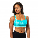 Fitness Short Top, aqua print, Better Bodies