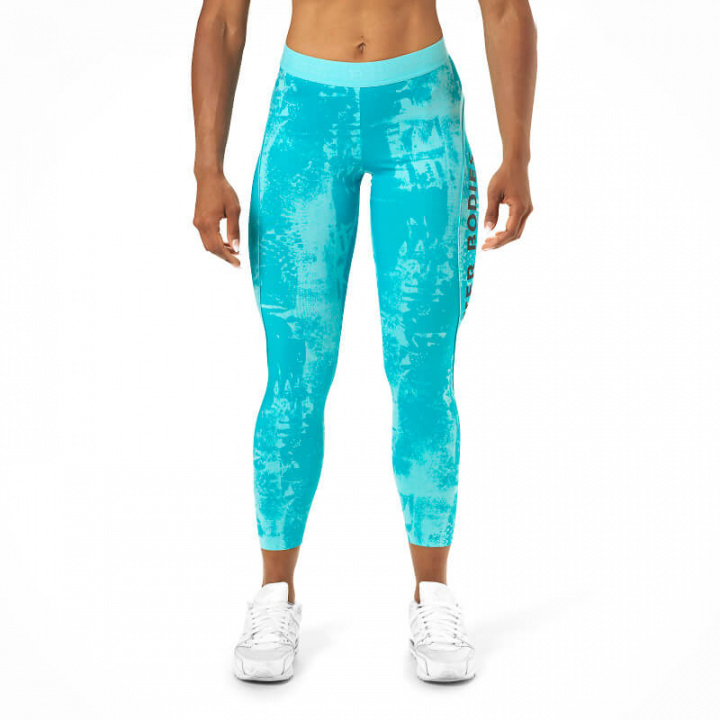 Kolla in Gracie Curve Tights, aqua print, Better Bodies hos SportGymButiken.se